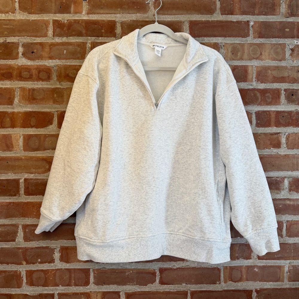 Athleta Forever Fleece 1/4 Zip Sweatshirt